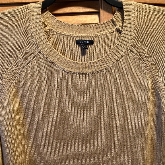 Apt. 9 Tan/Camel Crewneck Tunic Sweater with Detachable Infinity Scarf - Picture 6 of 13